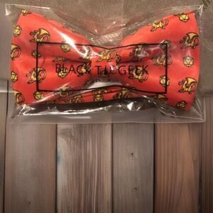 D&D Dungeons & Dragons Dice Bow Tie Red Black Tie Geek Loot Crate RPG Gaming D20